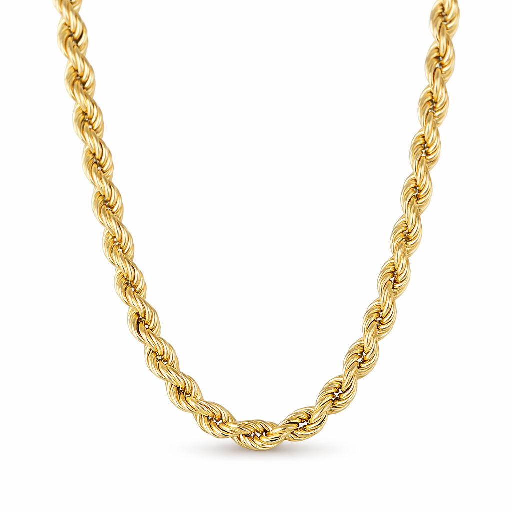 April Venus Gold over Bronze Rope Necklace